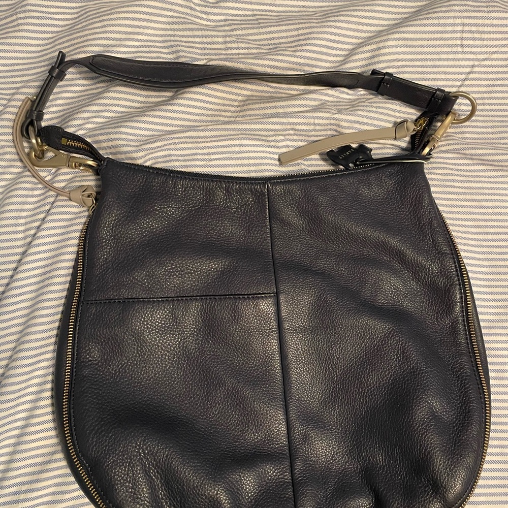 Radley London Navy Pebble Leather Shoulder Bag - Picture 2 of 10